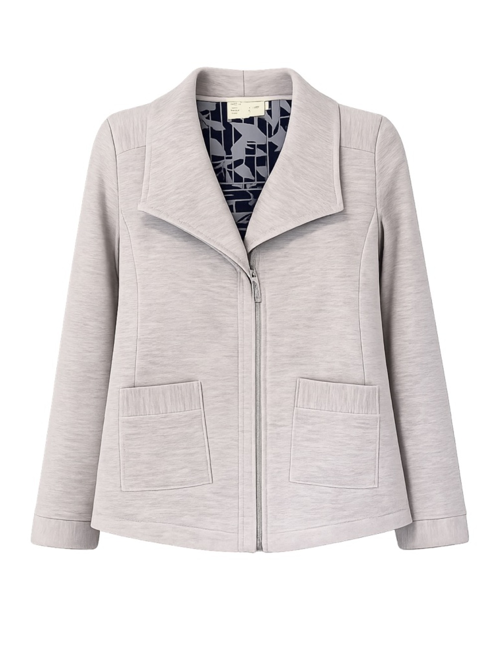 Saturday Sunday Anthropologie Gray Sweatshirt Moto Blazer Jacket Size Small